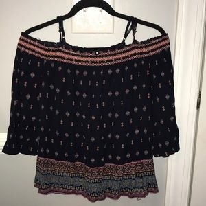 Off the shoulder dress shirt